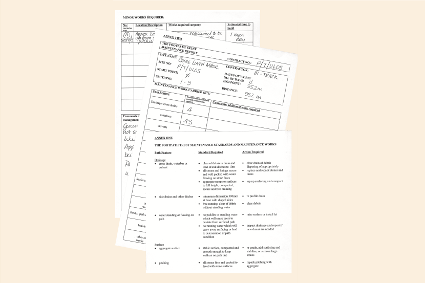Part of a maintenance report