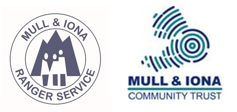 Mull and Iona Ranger Service Logo and the Mull and Iona Community Trust Logo.