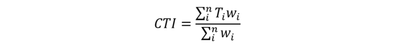 Equation for Community Temperature Index.