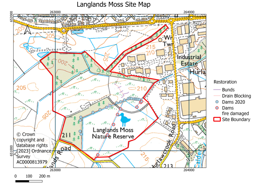 Langlands Moss site map