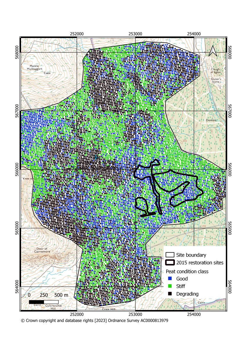 Comparison of the maximum probability method condition maps to areas likely to contain deep peat as shown on the geological map