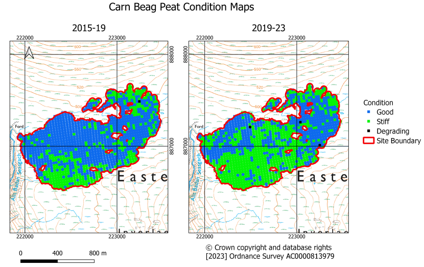 Carn Beag maximum probability condition maps