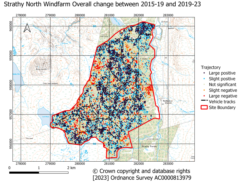 Strathy North Windfarm overall trajectory of change map