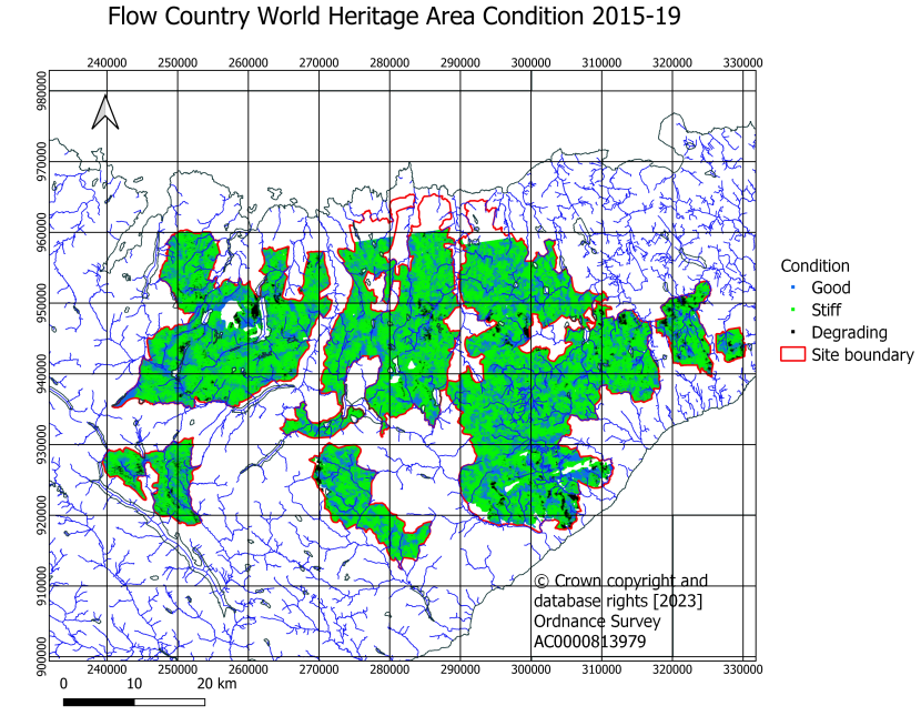 Flow Country World Heritage Sitemaximum probability condition map
