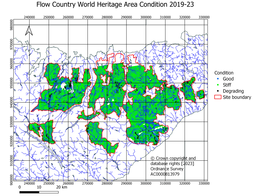 Flow Country World Heritage Site maximum probability condition map