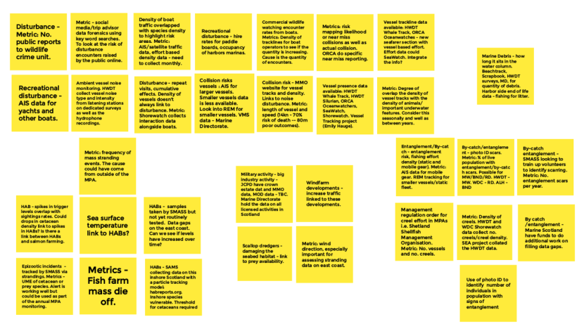 Overview of concepts considered during the workshop under Theme 4 (Direct Impacts)