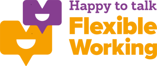 Happy to talk - Flexible Working Logo