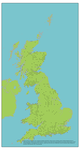 Genetic Scorecard Indicator - distribution map for Palmate Newt 