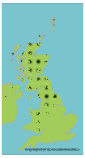 Genetic Scorecard Indicator - distribution map for Red Grouse