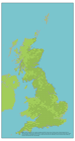 Genetic Scorecard Indicator - distribution list for Roe Deer 