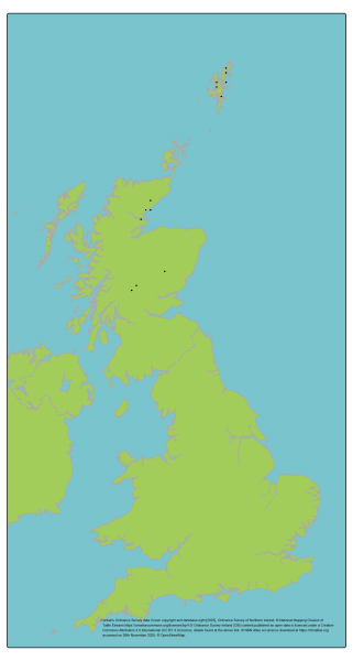 Genetic Scorecard Indicator - distribution map for wooly willow 