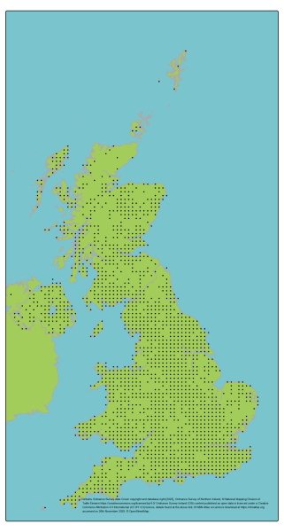 Genetic Scorecard Indicator - distribution map for Common Frog 