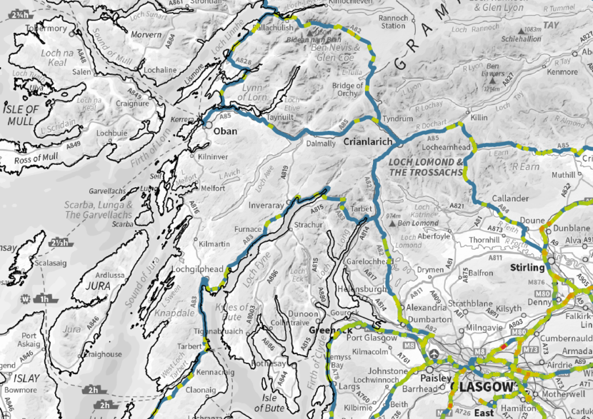 2022–2024 DVC hotspots in west central Scotland.