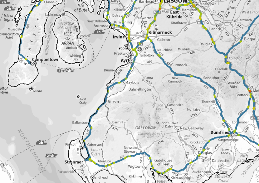2022–2024 DVC hotspots in south west Scotland.