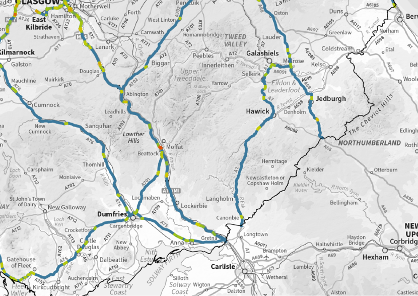 2022–2024 DVC hotspots in south east Scotland.