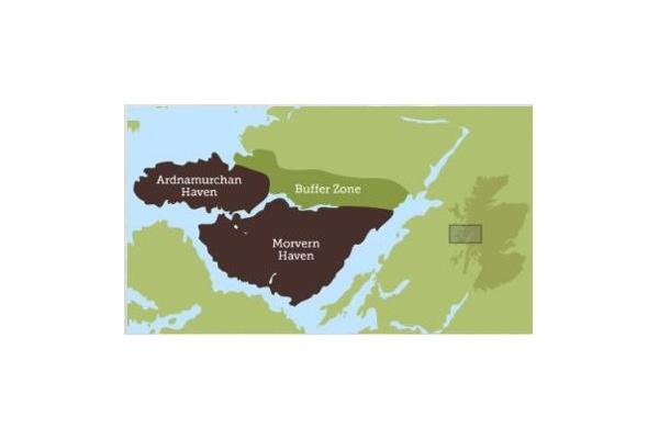 Map showing the area of Wildcat Haven