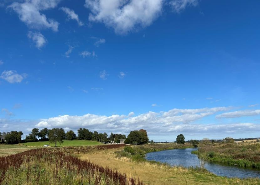 A setback floodbank along the River Isla