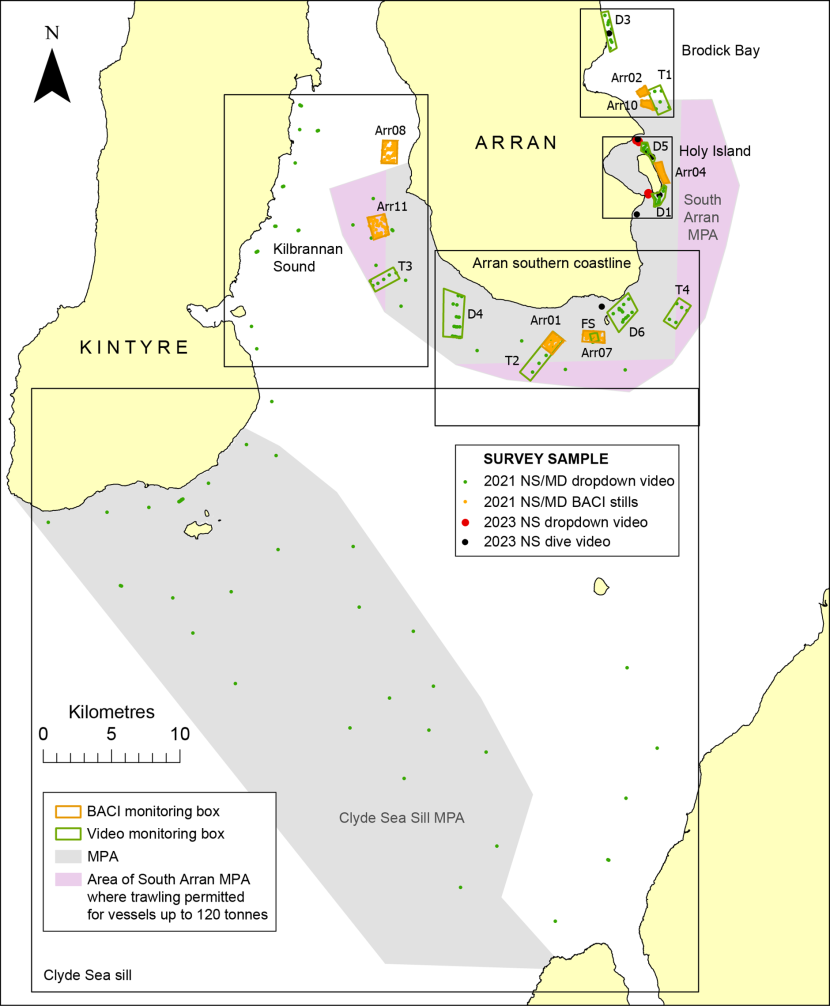 Location of sample sites in Clyde Sea.
