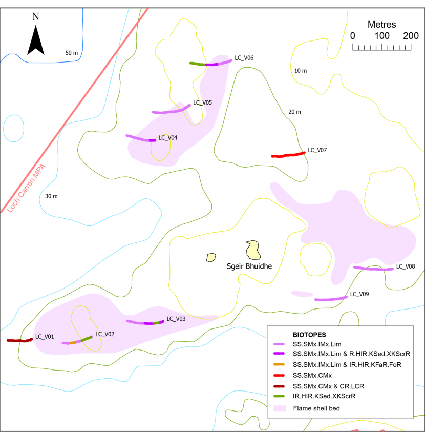 Biotope records in Loch Carron.