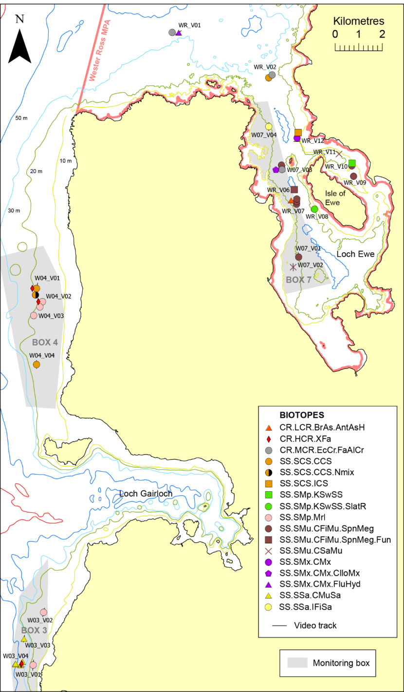 Biotope records from Loch Ewe to Loch Gairloch.