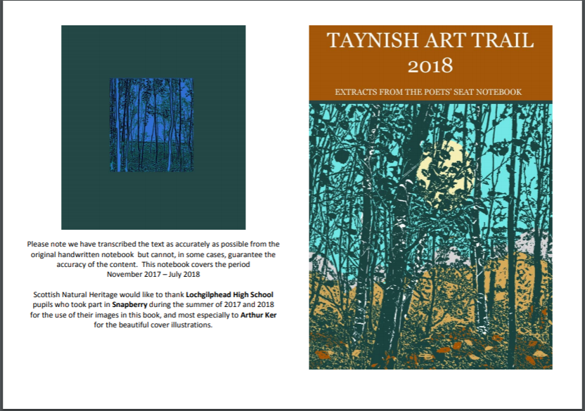 Taynish NNR Poets Seat Booklet front cover