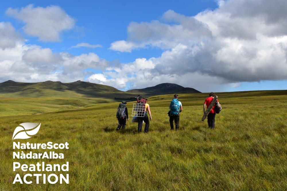 Blanket bogs, one of Scotland's most common semi-natural habitats, are vast open 'living' landscapes. Here the 'peat doctors' can been seen walking tens of kilometers to carry out scientific research.&nbsp;