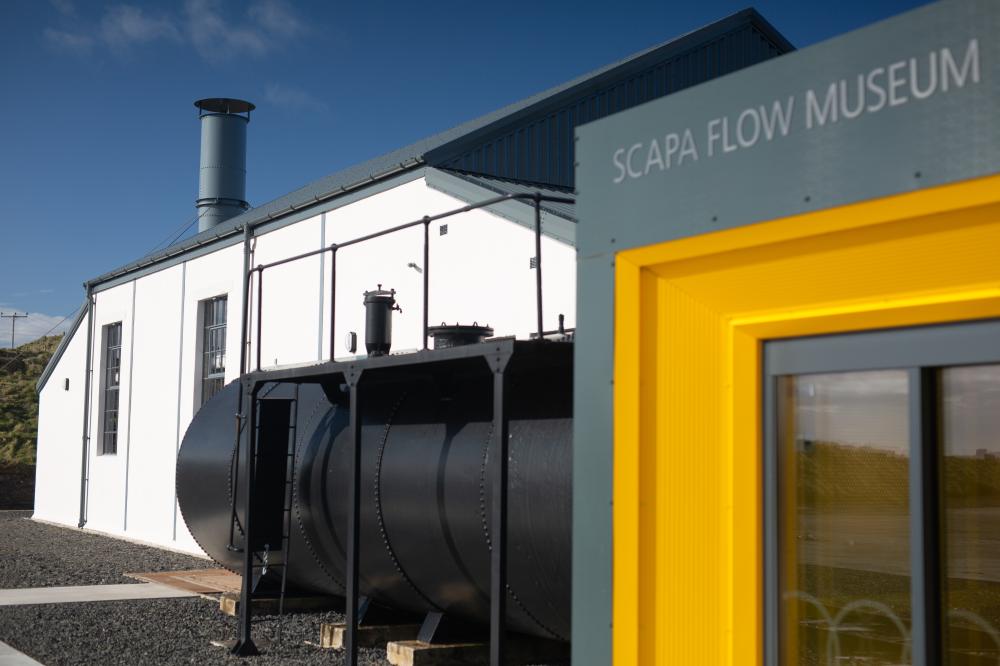Outside of the Scapa Flow Museum.
