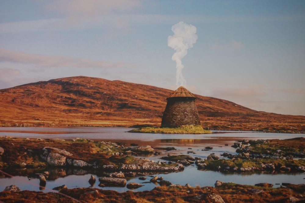 Dun an Sticir image produced for Uist Unearthed Exhibition.