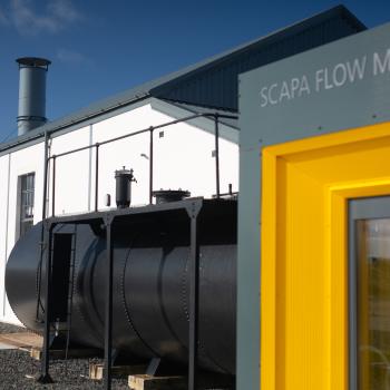 Outside of the Scapa Flow Museum.