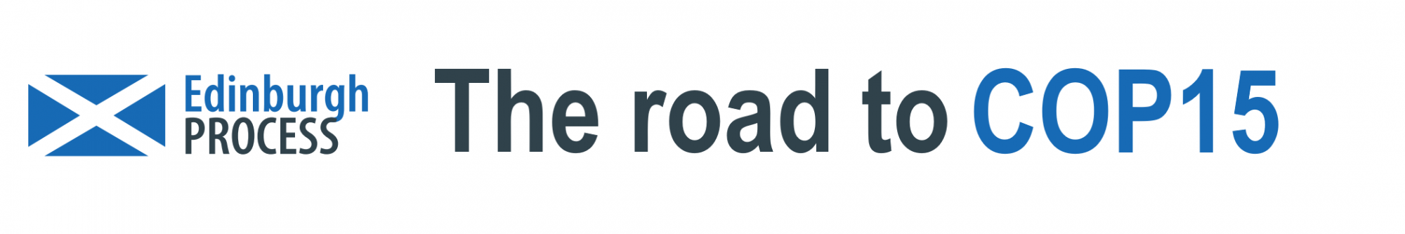Edinburgh process logo and road to COP15 title