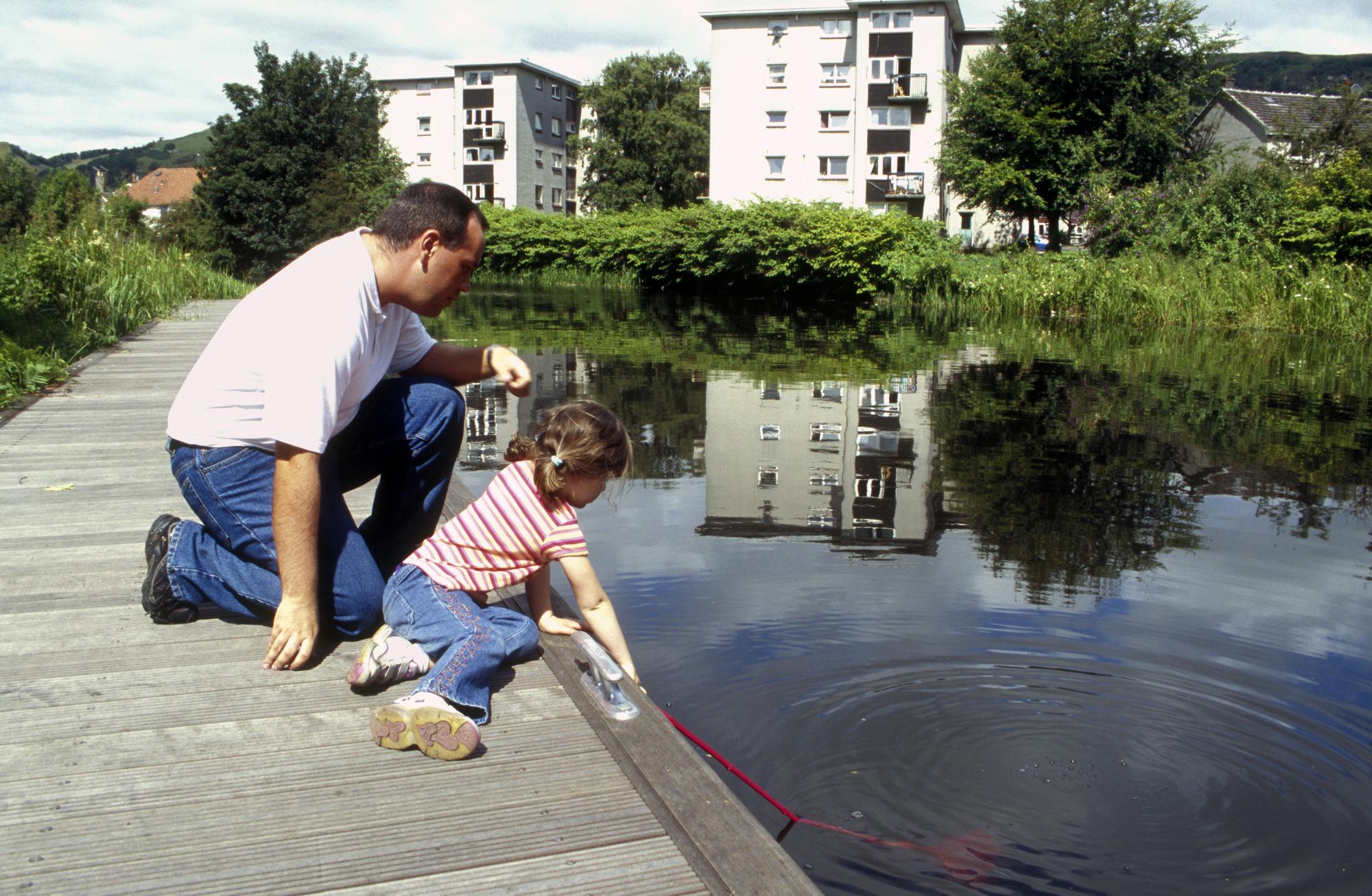 Pond-dipping by the Forth & Clyde Canal, Old Kilpatrick