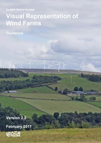 Visual representation of wind farms guidance front cover