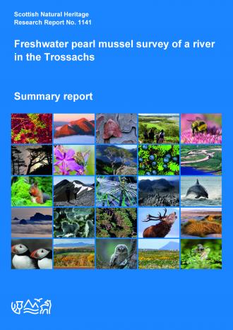 Front cover of SNH Research Report 1141 - Freshwater pearl mussel survey of a river in the Trossachs